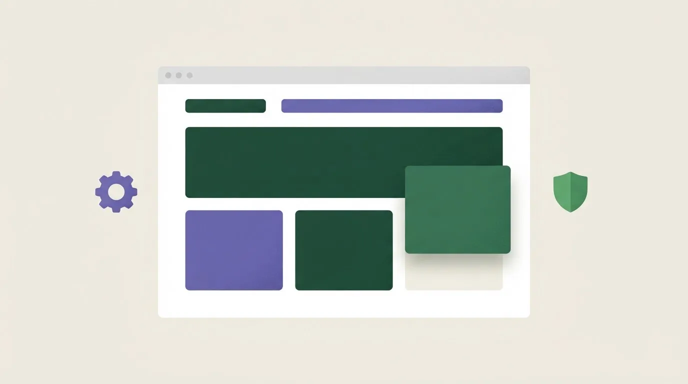 Symbolbild Umsetzung: Website im Bau auf einer Testadresse, daneben Werkzeug